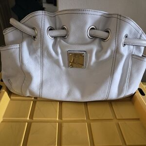 Tignanello white leather shoulder bag